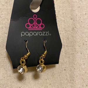 Paparazzi Earrings Diamond Danglers